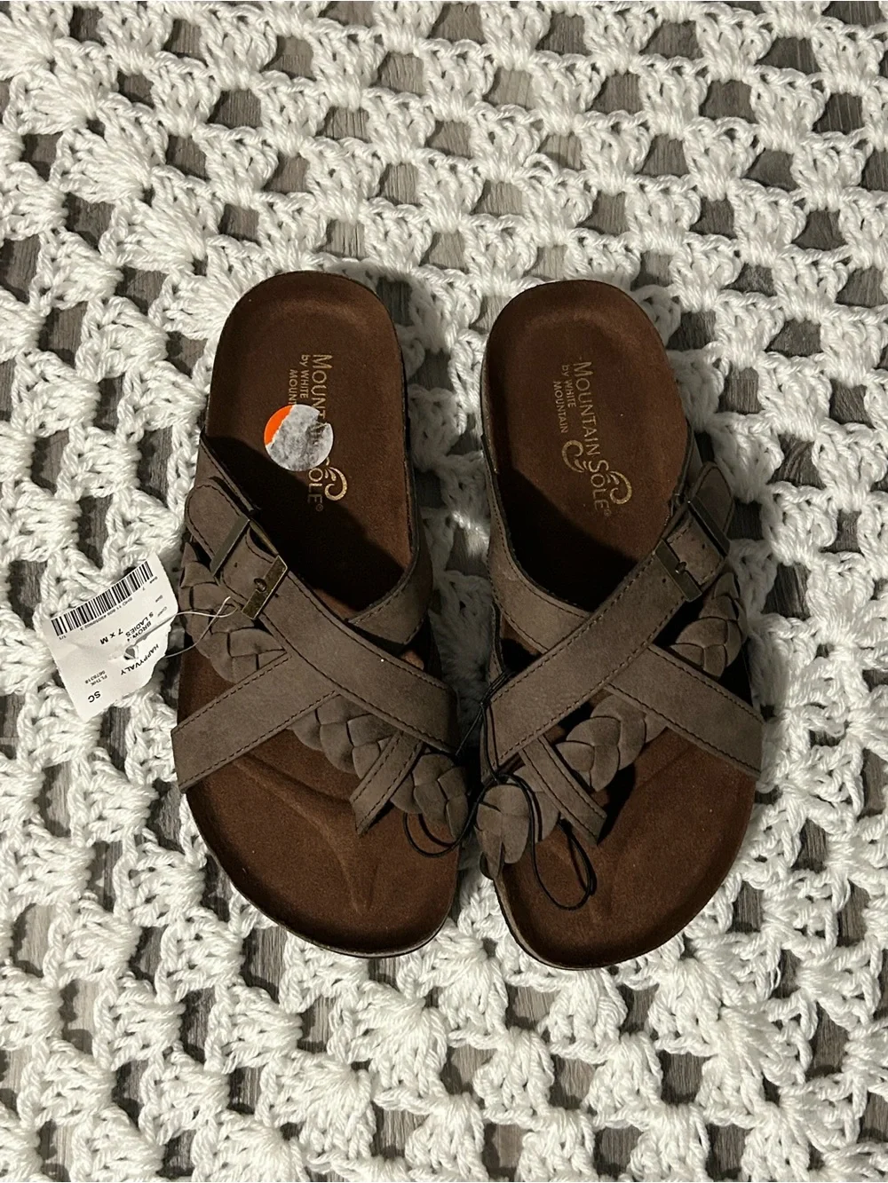 Mountain Sole Women's Brown Braided Slide Sandals